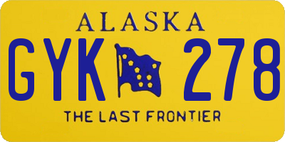 AK license plate GYK278