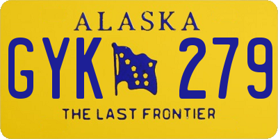 AK license plate GYK279