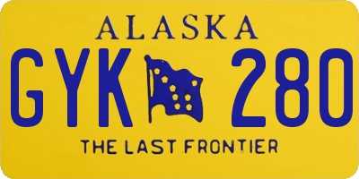 AK license plate GYK280