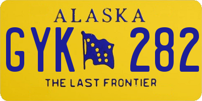 AK license plate GYK282