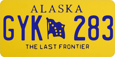 AK license plate GYK283