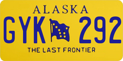 AK license plate GYK292