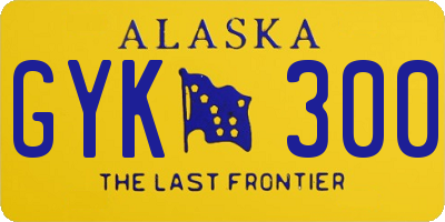 AK license plate GYK300