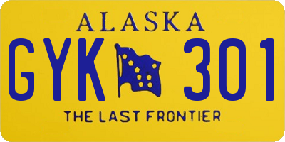 AK license plate GYK301