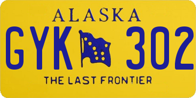 AK license plate GYK302