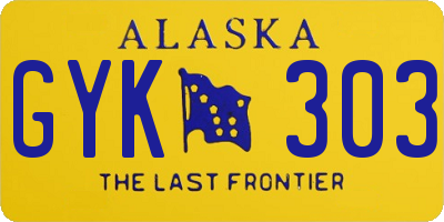 AK license plate GYK303