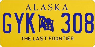 AK license plate GYK308