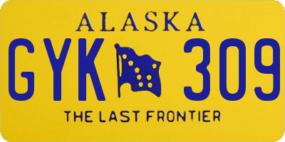 AK license plate GYK309