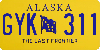 AK license plate GYK311