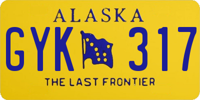 AK license plate GYK317