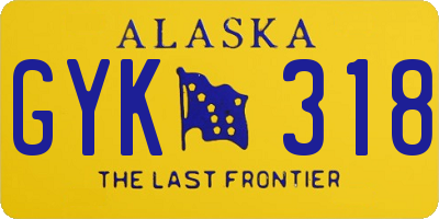 AK license plate GYK318