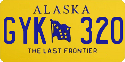 AK license plate GYK320