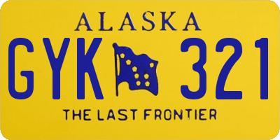 AK license plate GYK321