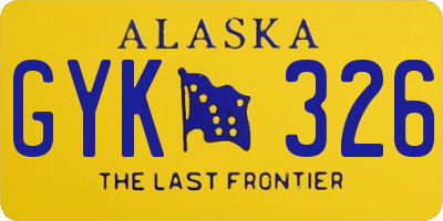 AK license plate GYK326
