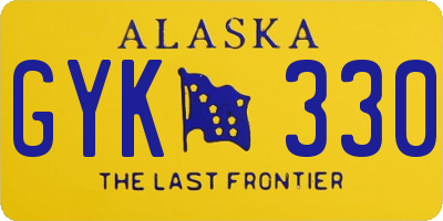 AK license plate GYK330