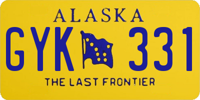 AK license plate GYK331