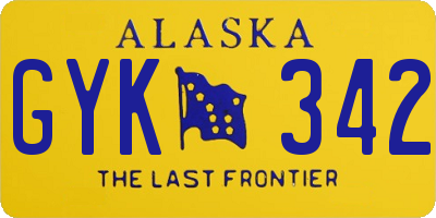 AK license plate GYK342