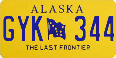AK license plate GYK344