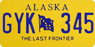 AK license plate GYK345