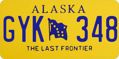 AK license plate GYK348