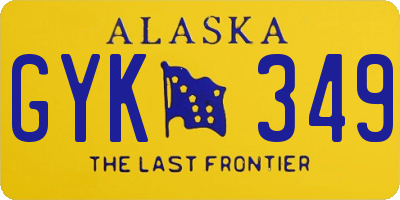 AK license plate GYK349