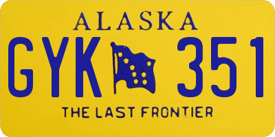 AK license plate GYK351