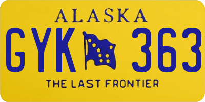 AK license plate GYK363