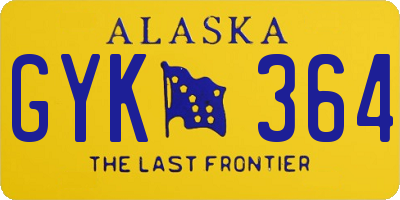 AK license plate GYK364