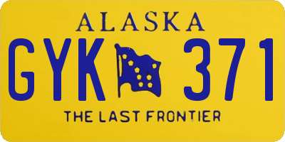 AK license plate GYK371