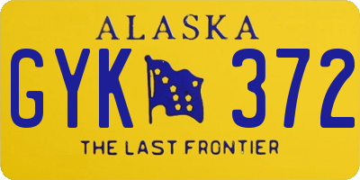 AK license plate GYK372