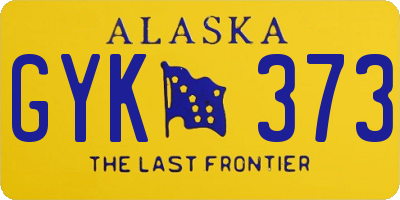 AK license plate GYK373