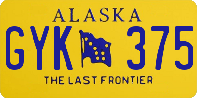 AK license plate GYK375