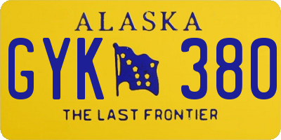 AK license plate GYK380