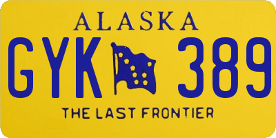 AK license plate GYK389