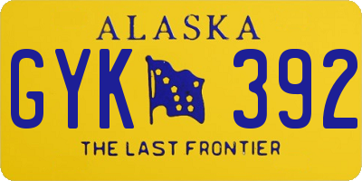 AK license plate GYK392