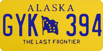 AK license plate GYK394