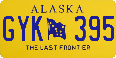 AK license plate GYK395