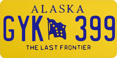 AK license plate GYK399