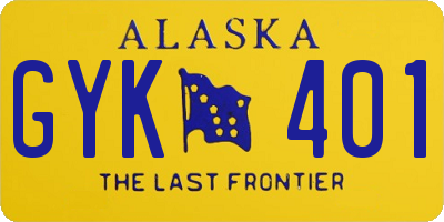 AK license plate GYK401