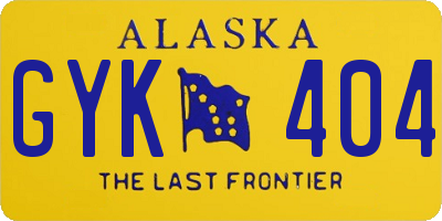 AK license plate GYK404