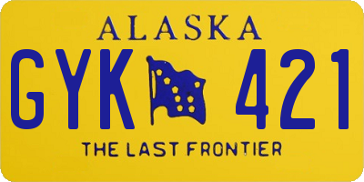 AK license plate GYK421