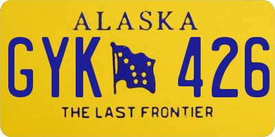 AK license plate GYK426