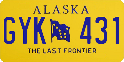 AK license plate GYK431