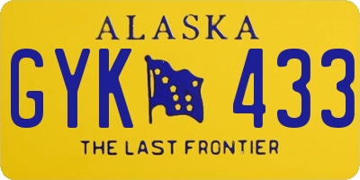 AK license plate GYK433