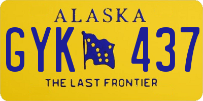 AK license plate GYK437