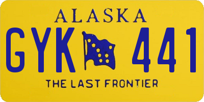 AK license plate GYK441