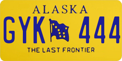 AK license plate GYK444
