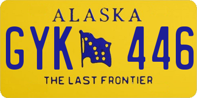 AK license plate GYK446