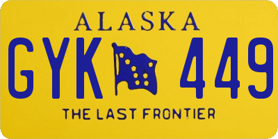 AK license plate GYK449