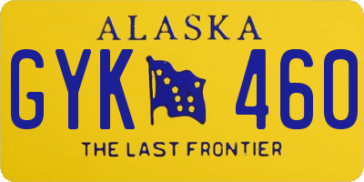 AK license plate GYK460